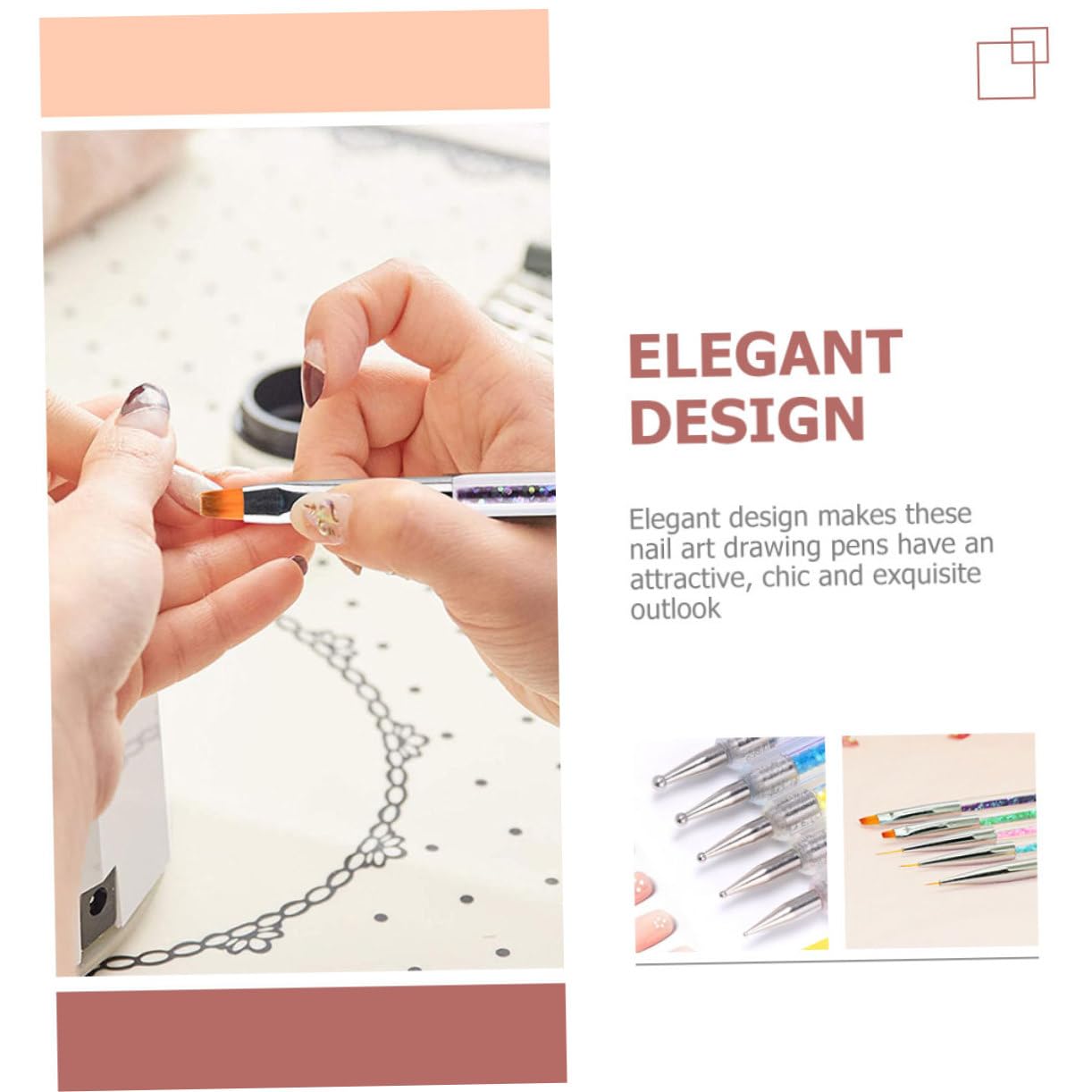 Healeved 3sets Pennelli Per Nail Art Multifunzionali Per Decorazioni Unghie Strumenti Portatili Per Manicure Per Casa e Saloni Di Bellezza