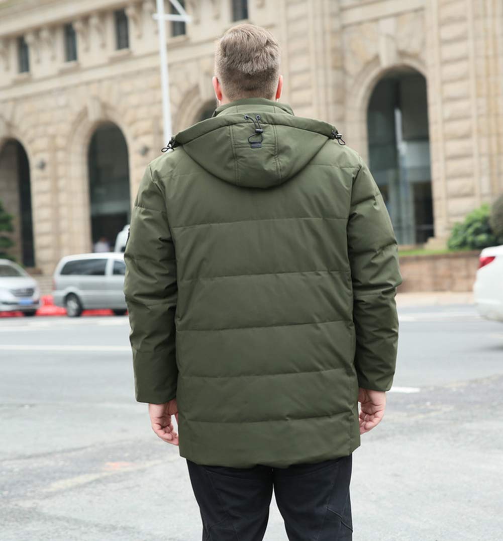 Doudoune pour Homme, Vestes légères, Manteaux d'hiver Chauds, Pouvoir gonflant de 700, Doudoune extérieure, Tissus Doux, Chauds et Confortables, Vert, 8XL