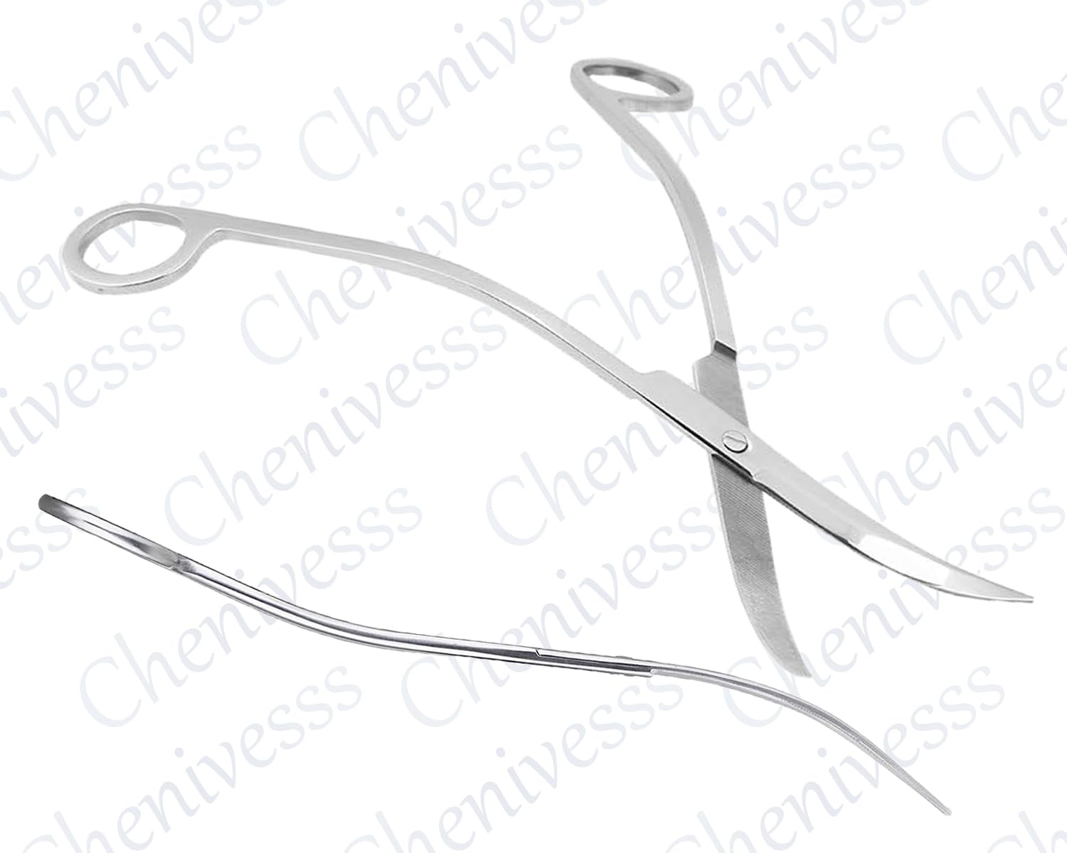 Forbici curve in acciaio inox per acquario, 25 cm, forbici per piante acquatiche, strumento per acquari