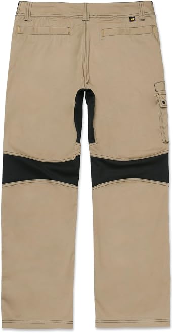 CAT Mens Operator Flex Work Pants Featuring Stretch Fabric, Cargo Pocket, and Bootcut Leg Opening