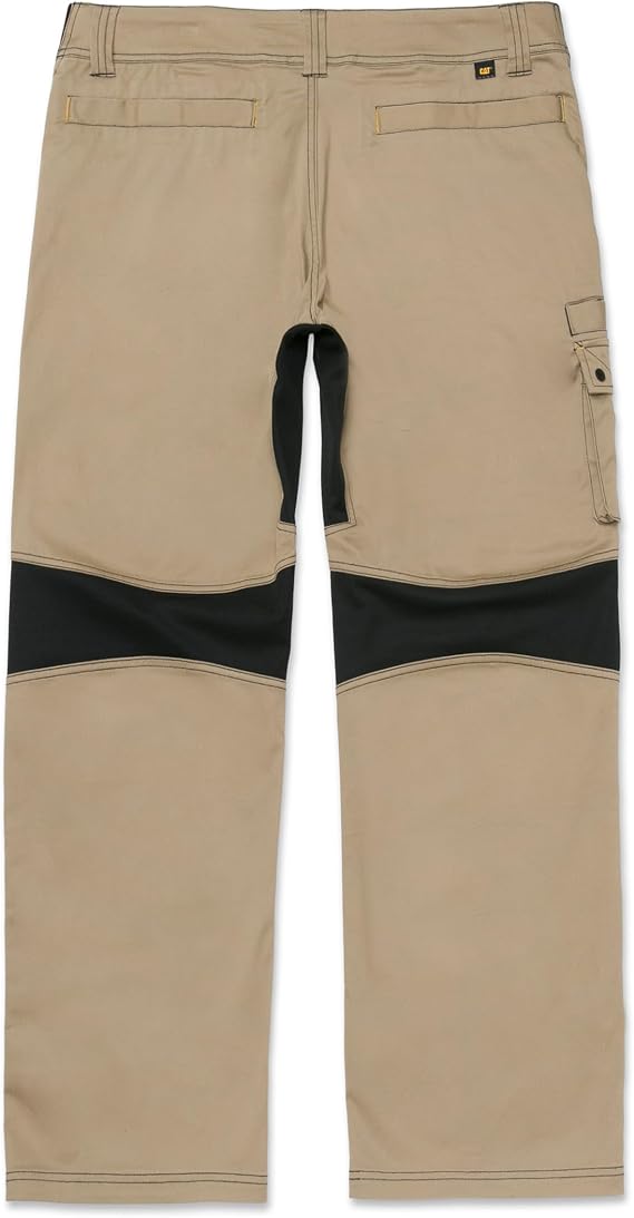 CAT Mens Operator Flex Work Pants Featuring Stretch Fabric, Cargo Pocket, and Bootcut Leg Opening