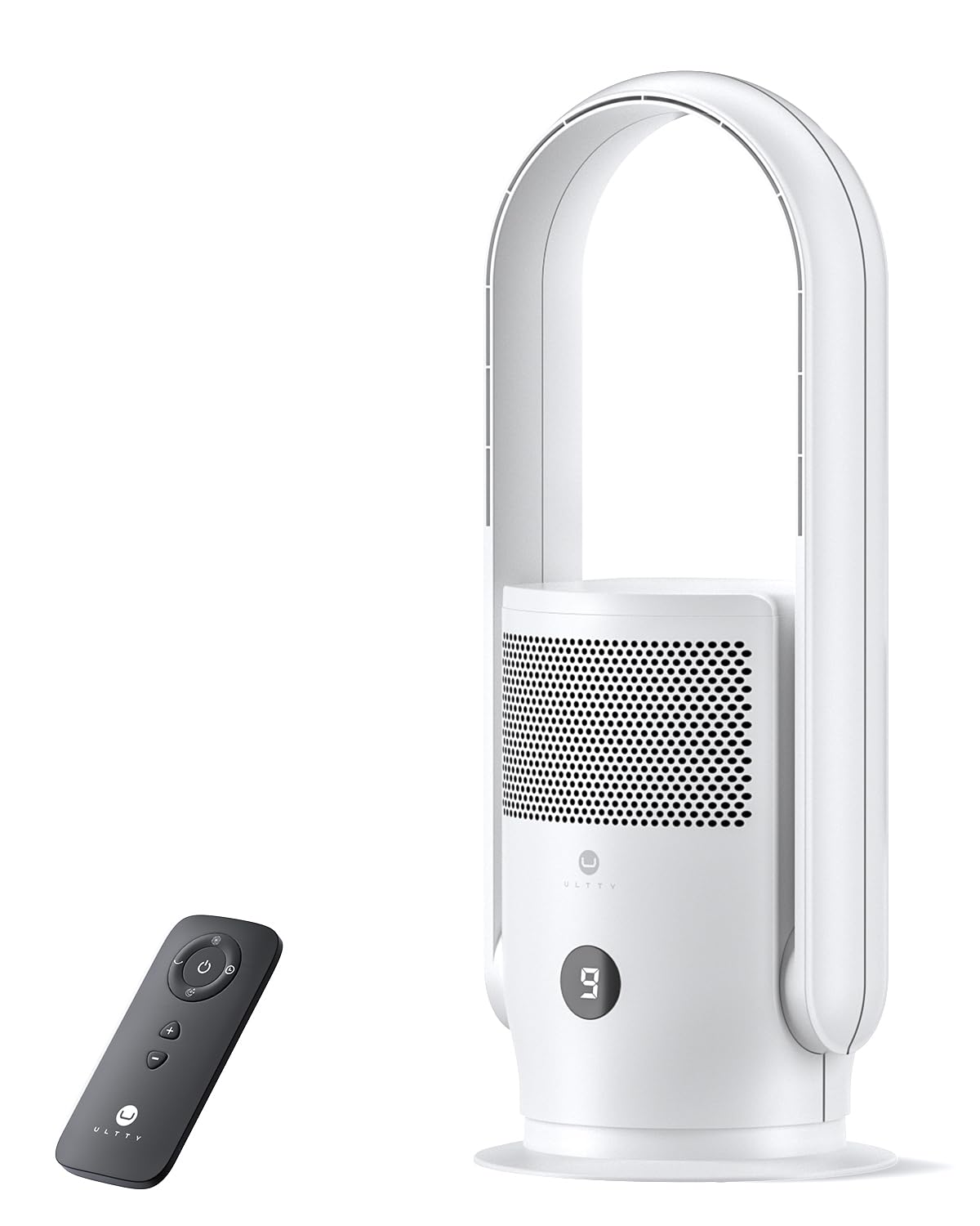 ULTTY Bladeless Tower Fan with Remote 90 Oscillating Tower Fan with HEPA Filter Remote Touch 8H Timer 9
