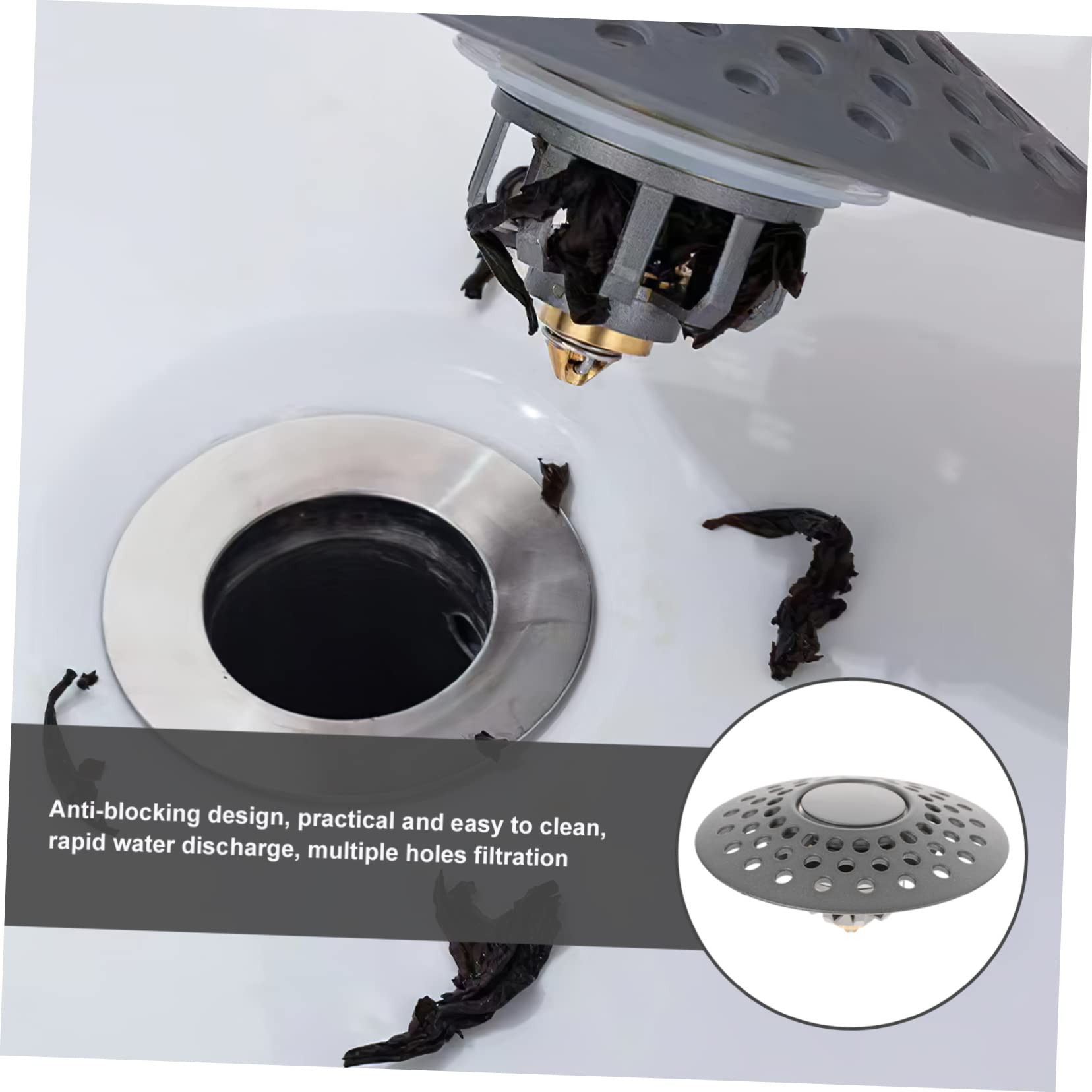 OSALADI 2 Stücke Badewannenablauf Badezimmer Badewanne Waschbecken Abflusssieb Universal Badezimmer Waschbecken Stopper Abs Gummi Kupfer Verhindern Verstopfungen