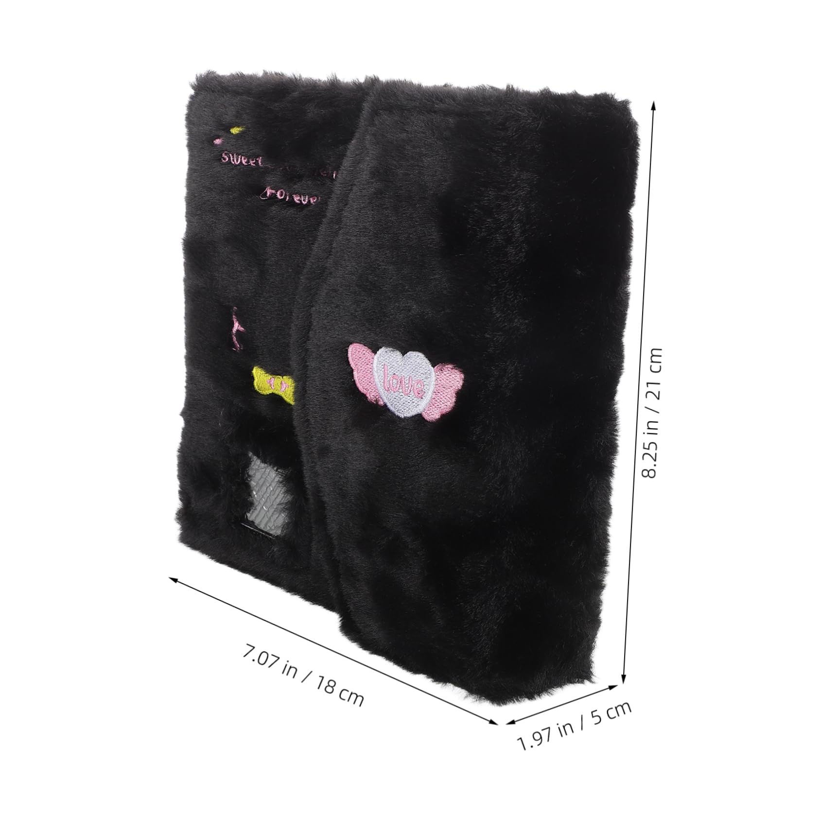 Album Raccoglitore di Fotocard Mini Nero in Peluche e Plastico