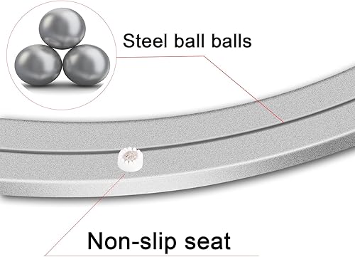 Miniatura 4 de Lazy Susan - Rodamientos giratorios giratorios de metal de aluminio para mesa de comedor y banco de trabajo (10 pulgadas)