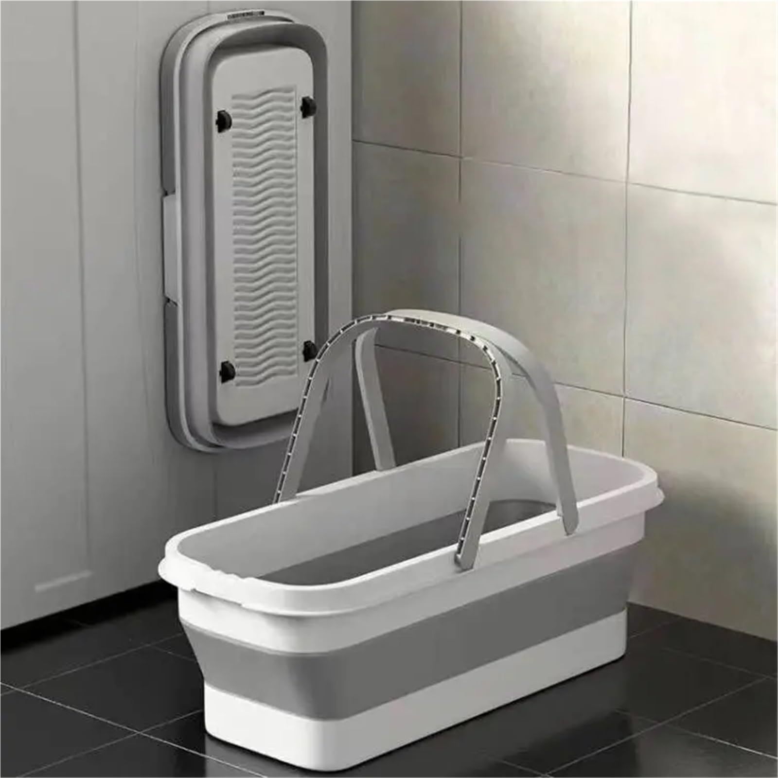1 pièces Seau Pliable Portable Pliant lavabo de Voiture Lavage en Silicone Camping Maison vadrouille Nettoyage pour Les Voyages La Randonnée