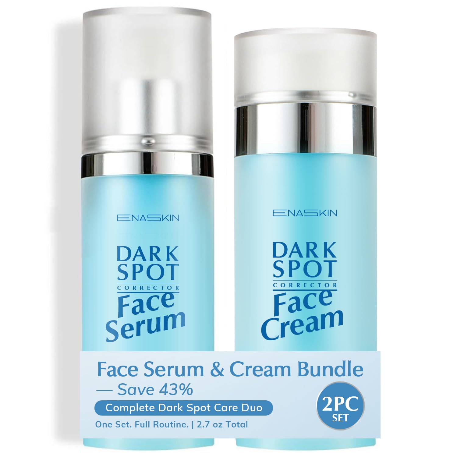 ENASKIN EnaSkin Dark Spot Remover Set – Serum & Cream Bundle (2-Step Brightening System) Dark Spot & Uneven Tone Care for Face & Body – For Women & Men