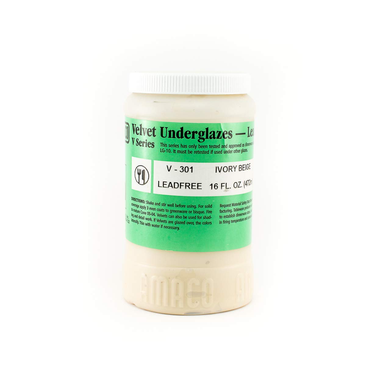 Amaco en velours émail céramique pot 1 PT Ivoire Beige V-301 terre