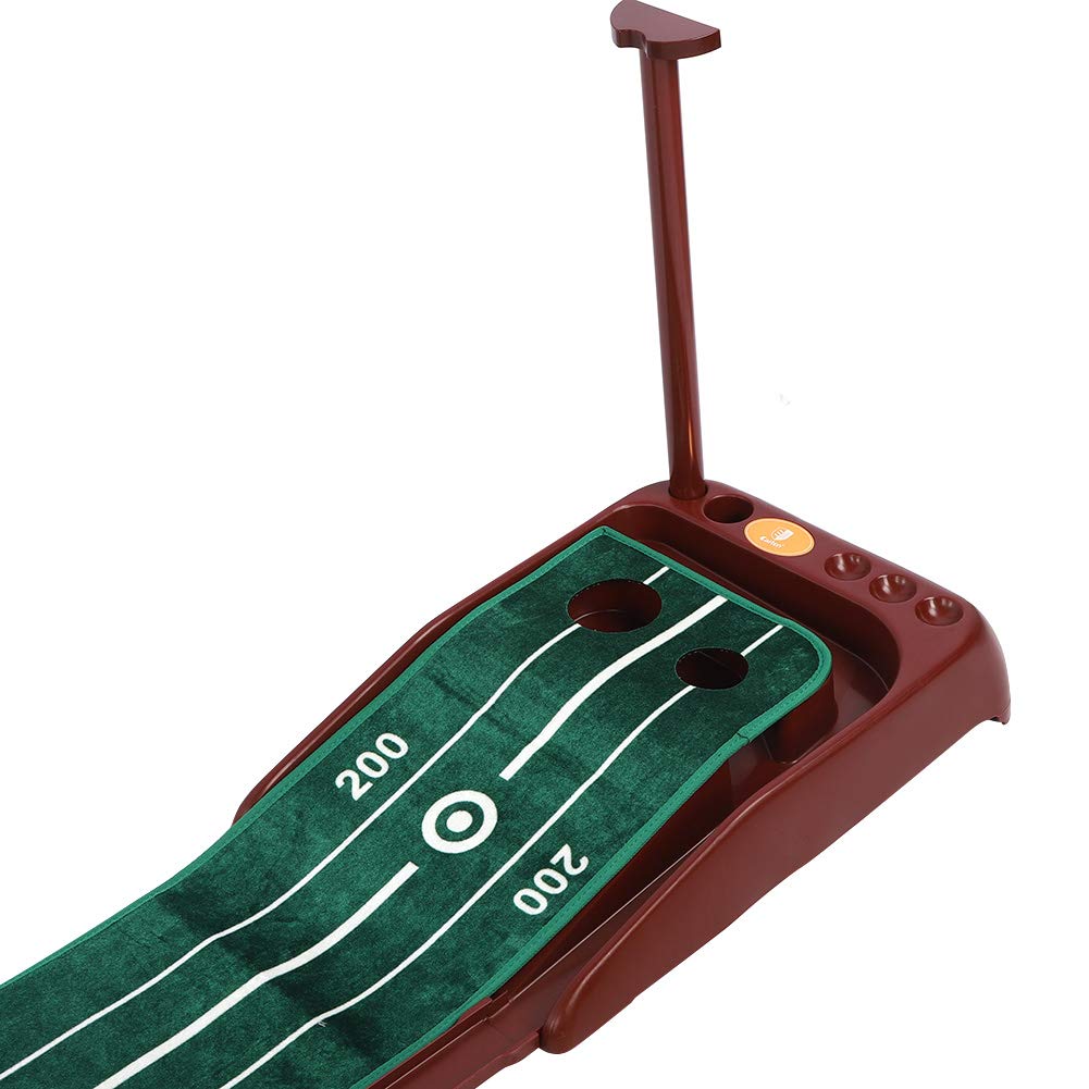 Juego de entrenador de putt de golf profesional para interiores, tapete de práctica plegable con césped de simulación para entrenamiento en el hogar y la oficina, accesorios