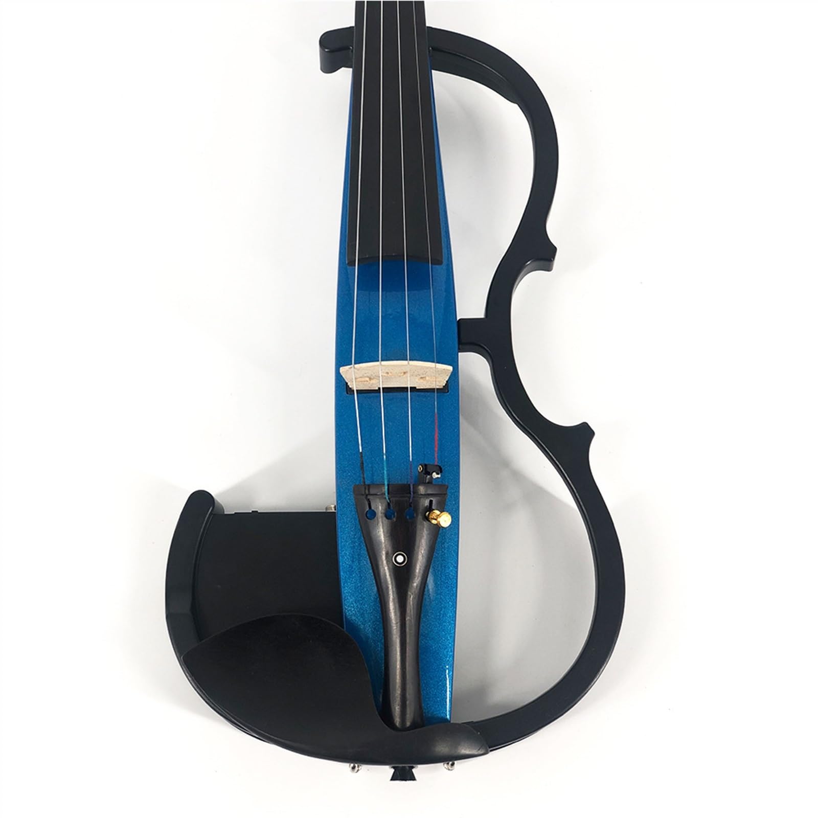 Violín Para Principiantes Violín Electrónico Profesional De Madera Maciza Con Cable De Conexión Y Auriculares Azul