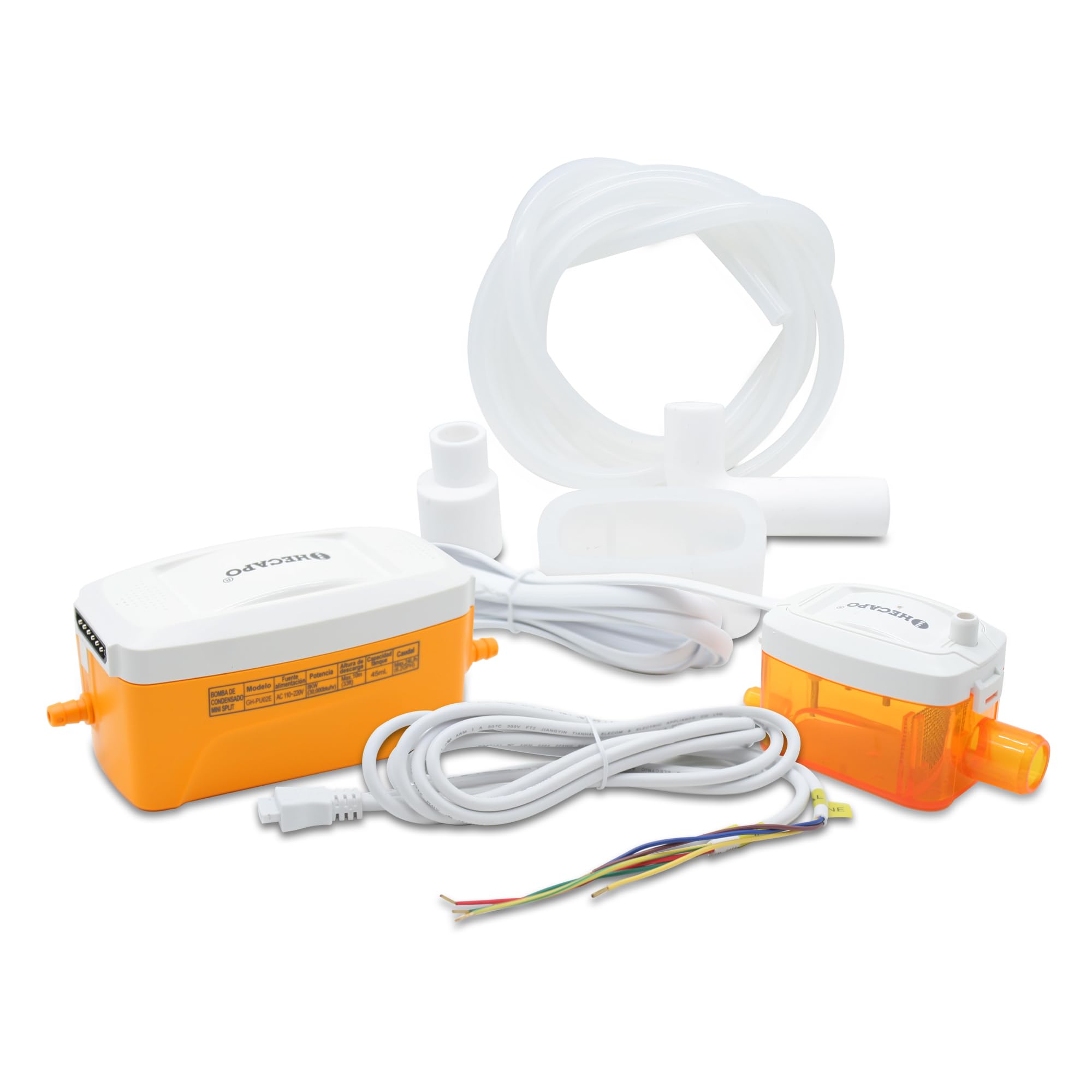 DOJA Barcelona Bomba de Condensados Aire Acondicionado - 24 L/h - Drenaje Silencioso - Mini Bomba Eficiente con Ahorro de Energía - Optimizada para Espacios sin Desagüe Natural