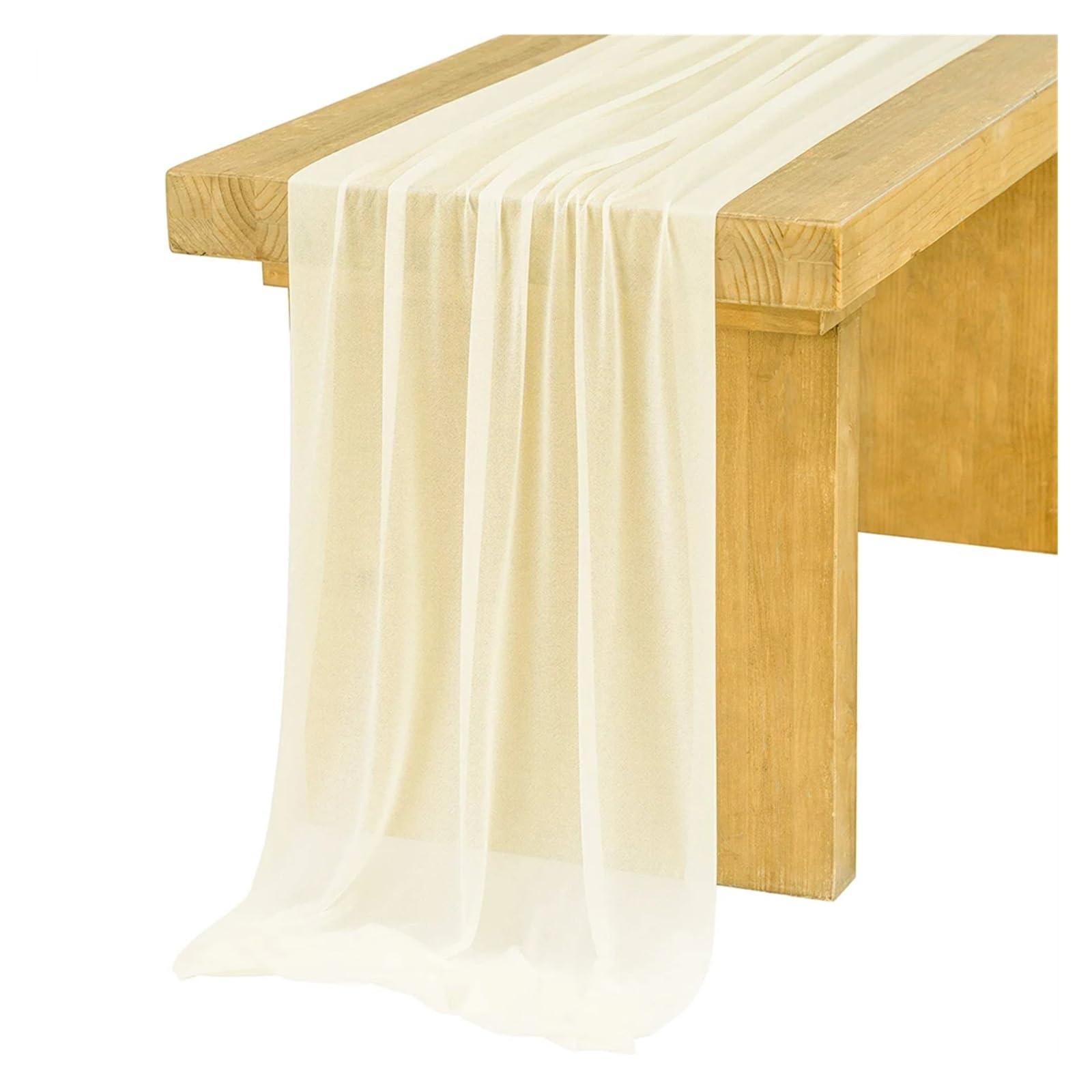 Chiffon Table Runner Chiffon Table Runner Vertical Tablecloth for Decorations Shiny Fabric Merry(Color 16,30x300CM)