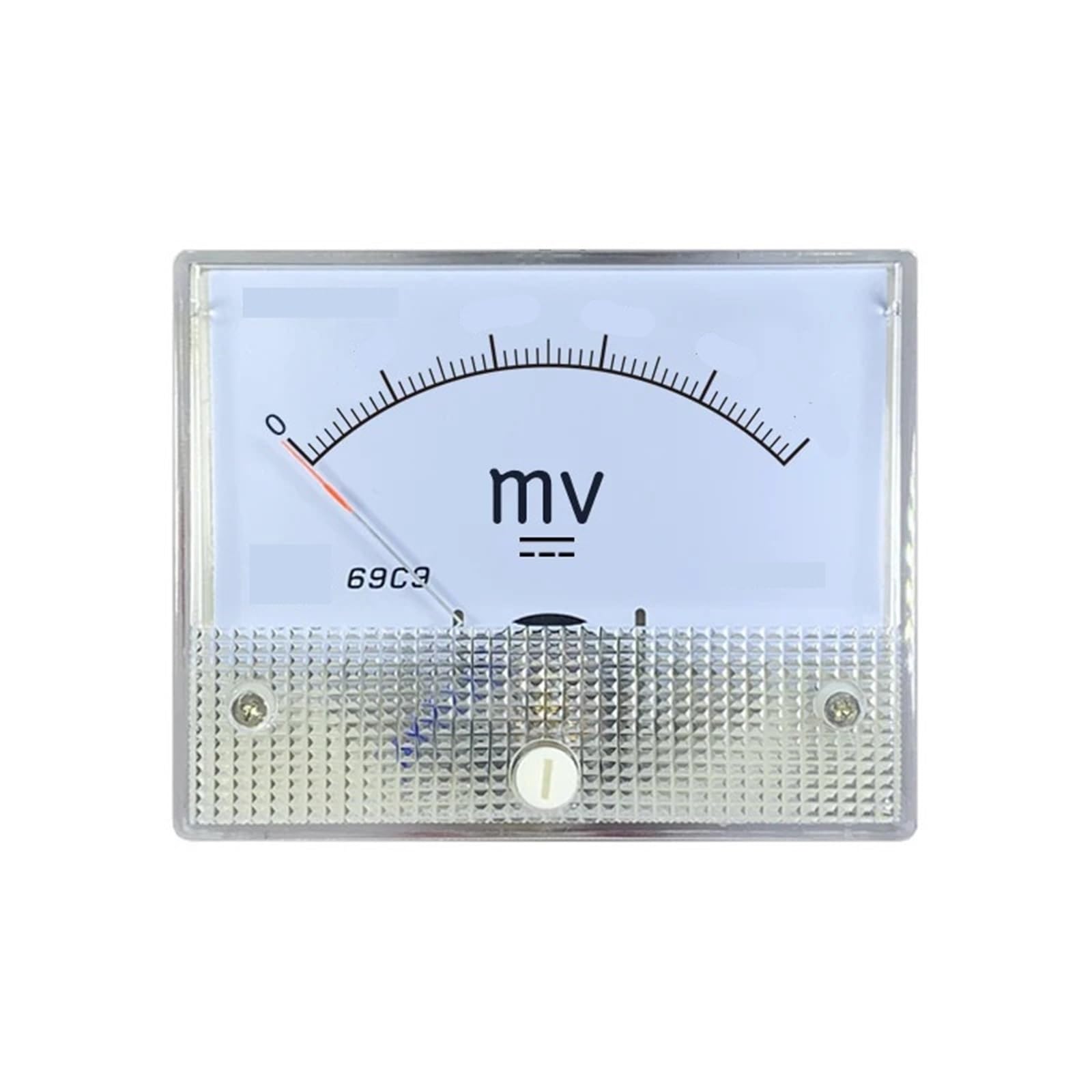 Comprobador de Voltaje Voltímetro analógico de Panel, milivoltímetro de CC 69C9, voltímetro analógico de 80 x 64 mm, voltajes múltiples de CC de 40 mV a 500 mV(DC 500mV)