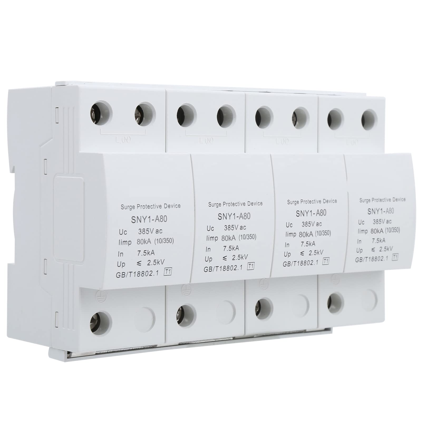 SIXRUN Parafoudre à 4P, Disjoncteur Haute Performance pour Protection