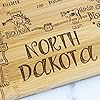 Totally Bamboo Destination North Dakota State Shaped Serving and Cutting Board, Includes Hang Tie for Wall Display #4