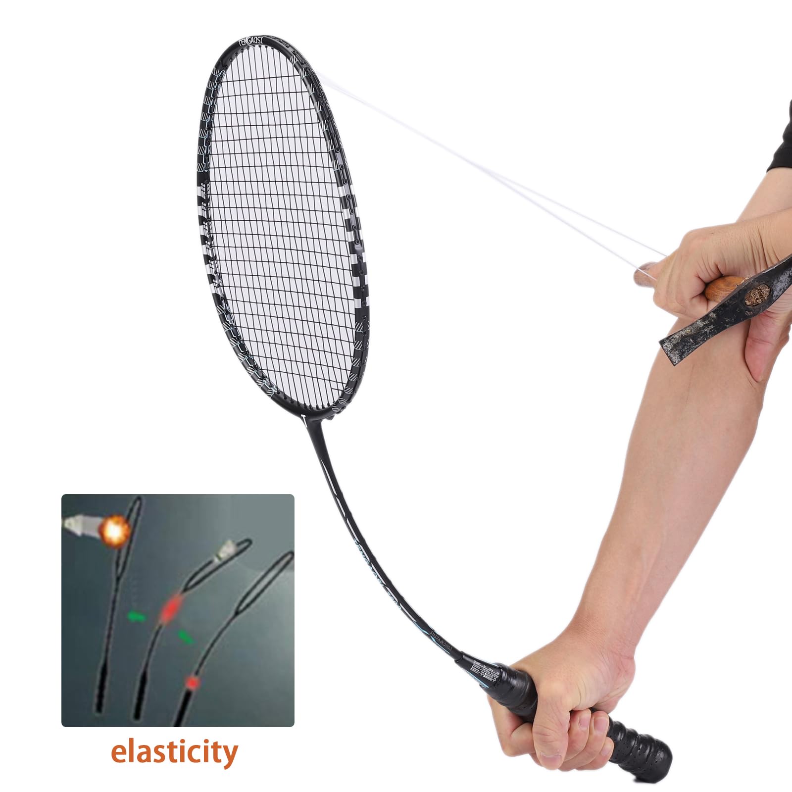 2Pack Graphite High-Grade Badminton Racquets Lightweight