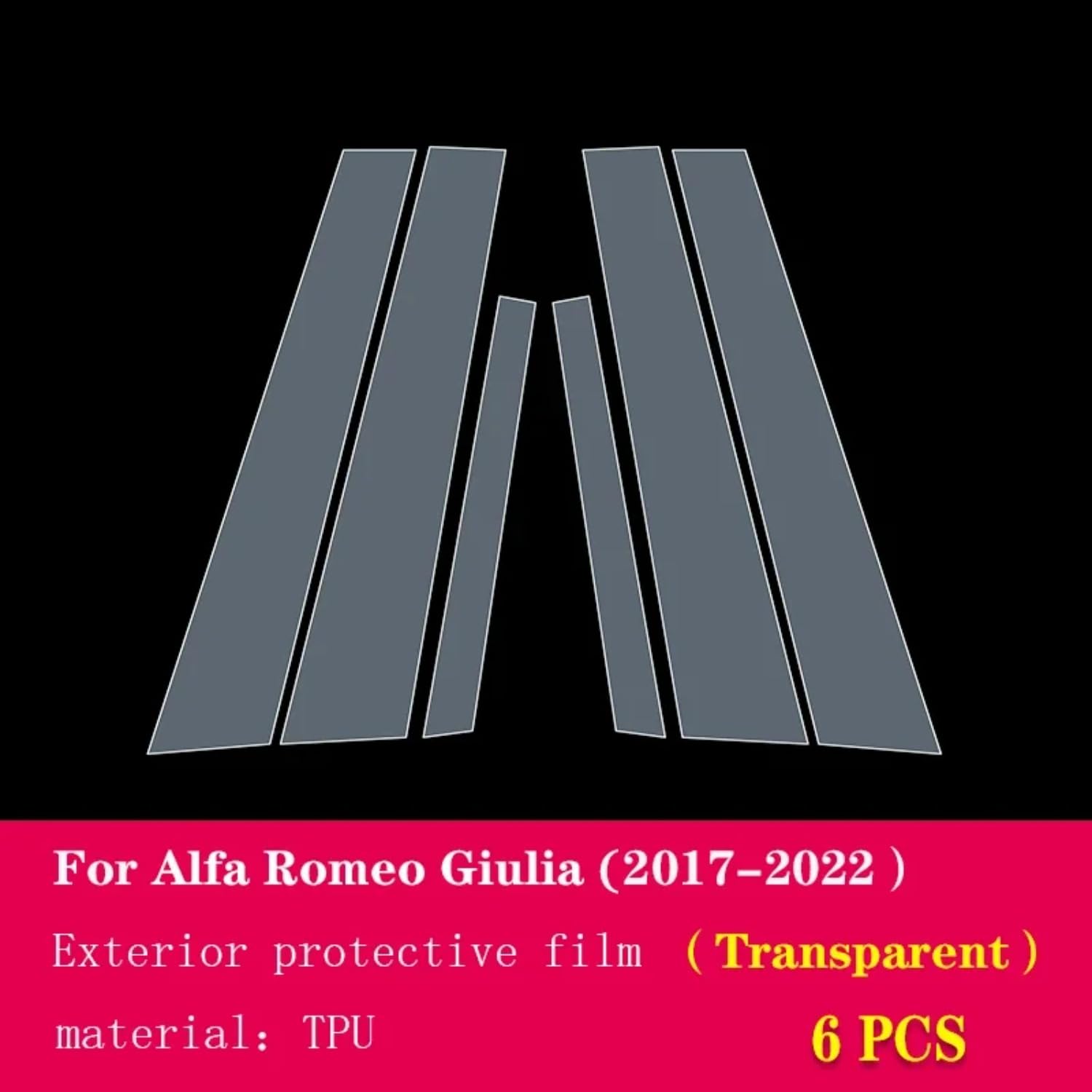 Pellicola protettiva per carrozzeria auto, in poliuretano termoplastico, per Alfa Romeo Giulia 2017-2024, trasparente