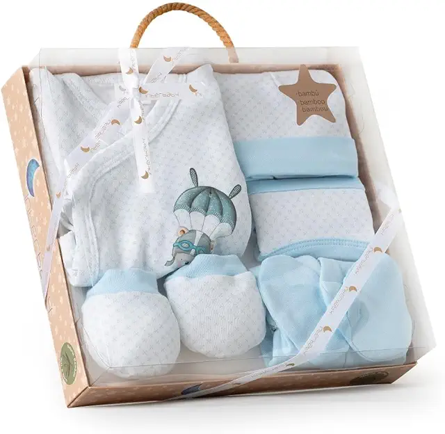 Interbaby - Set Regalo Recién Nacido (5 Piezas) - Cesto para Produtos de Higiene do Bebé