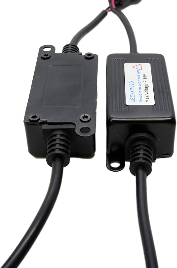 SOCAL-LED LIGHTING H4 9003 LED Decoder Upgraded Strong Canbus Error Code Warning Canceller Anti Flicker Relay Adapter, Pack of 2