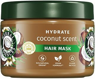 Herbal Essences Moisturizing Mask Coconut Perfume, 500ml Damaged Hair, Helps Nourish and Smooth, for Soft Hair, Natural Ingredients, Vegan and Untested Animals