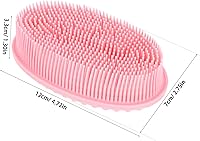 Vista 2 de Cepillo suave para masaje corporal y cuero cabelludo para limpieza de la piel, diseño ergonómico para autolimpieza, desarrollo sensorial