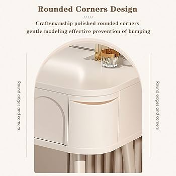 Amazon｜クリームスタイル ドレッサーテーブル 鏡・照明付き