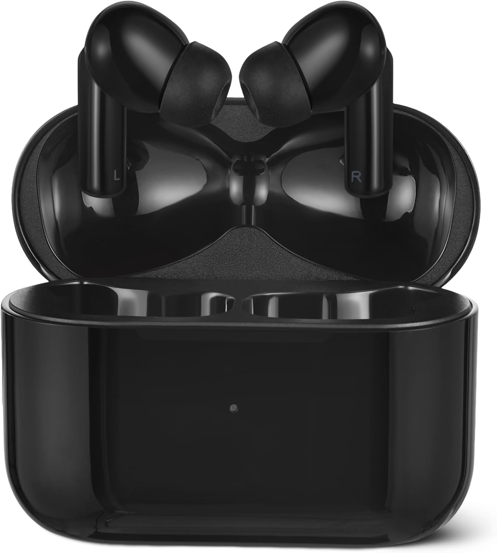 Bluetooth 5.4 True Wireless Earbuds, IPX4 Waterproof, in-Ear with Mic, 28 Hours Battery Life, Charging Case, Black