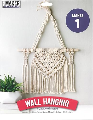Leisure Arts Kit de macramé para colgar en la pared, kits de macramé para adultos y principiantes, kit de manualidades para colgar en la pared, kit