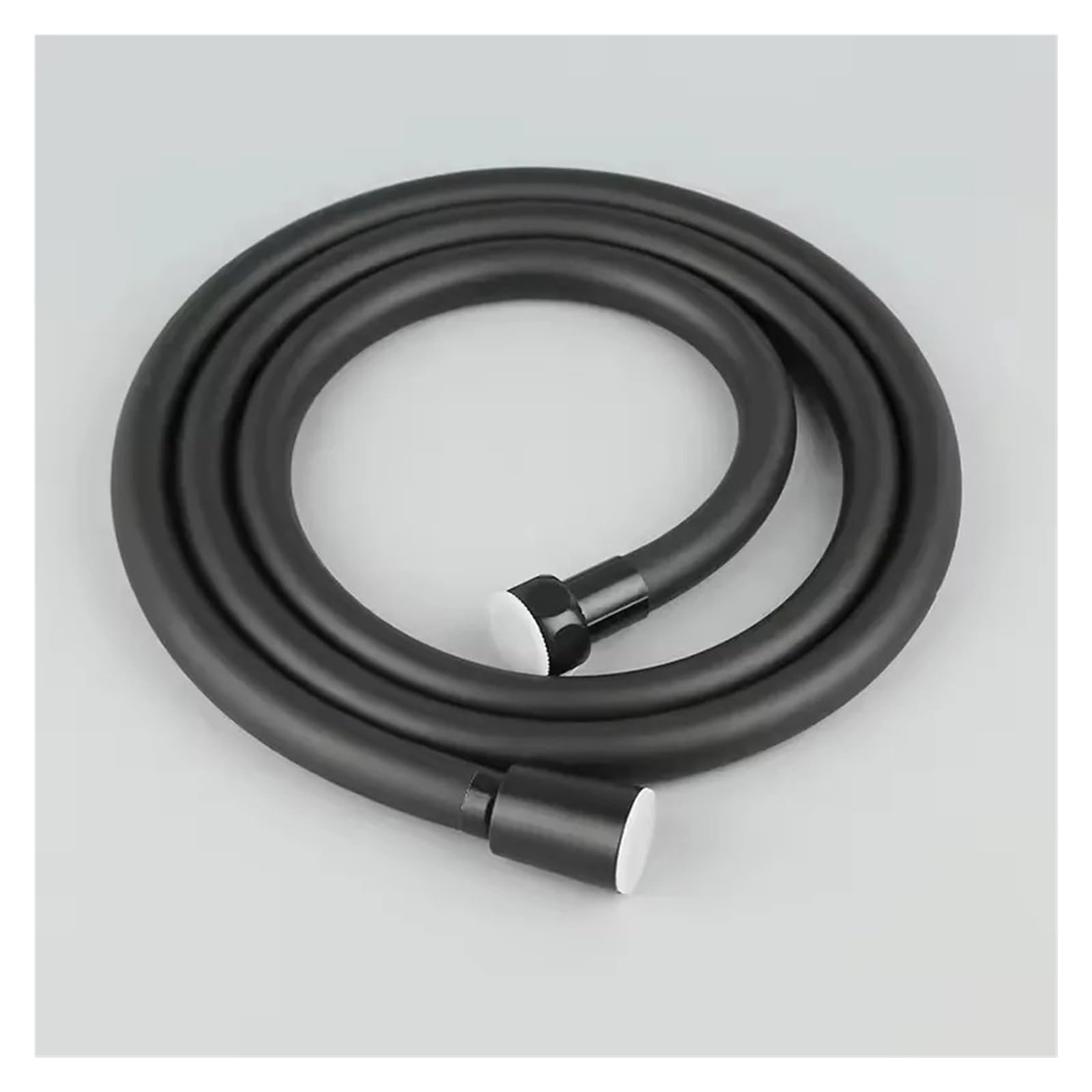 Manguera de ducha flexible de PVC de alta presión de 200 cm, antitorceduras y a prueba de explosiones, tubo de baño G1/2, ajuste universal a prueba de fugas para cabezal de ducha de mano (negro)