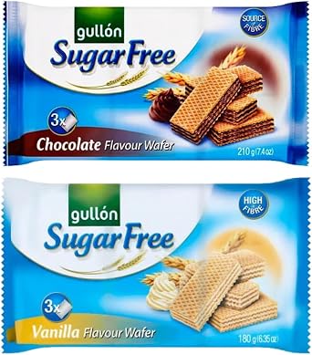 Alimos Box With Sugar Free Biscuits & Sweets Gift Pack – 4 Pack – Diabetic Friendly Shortbread, Chocolate & Vanilla Wafers