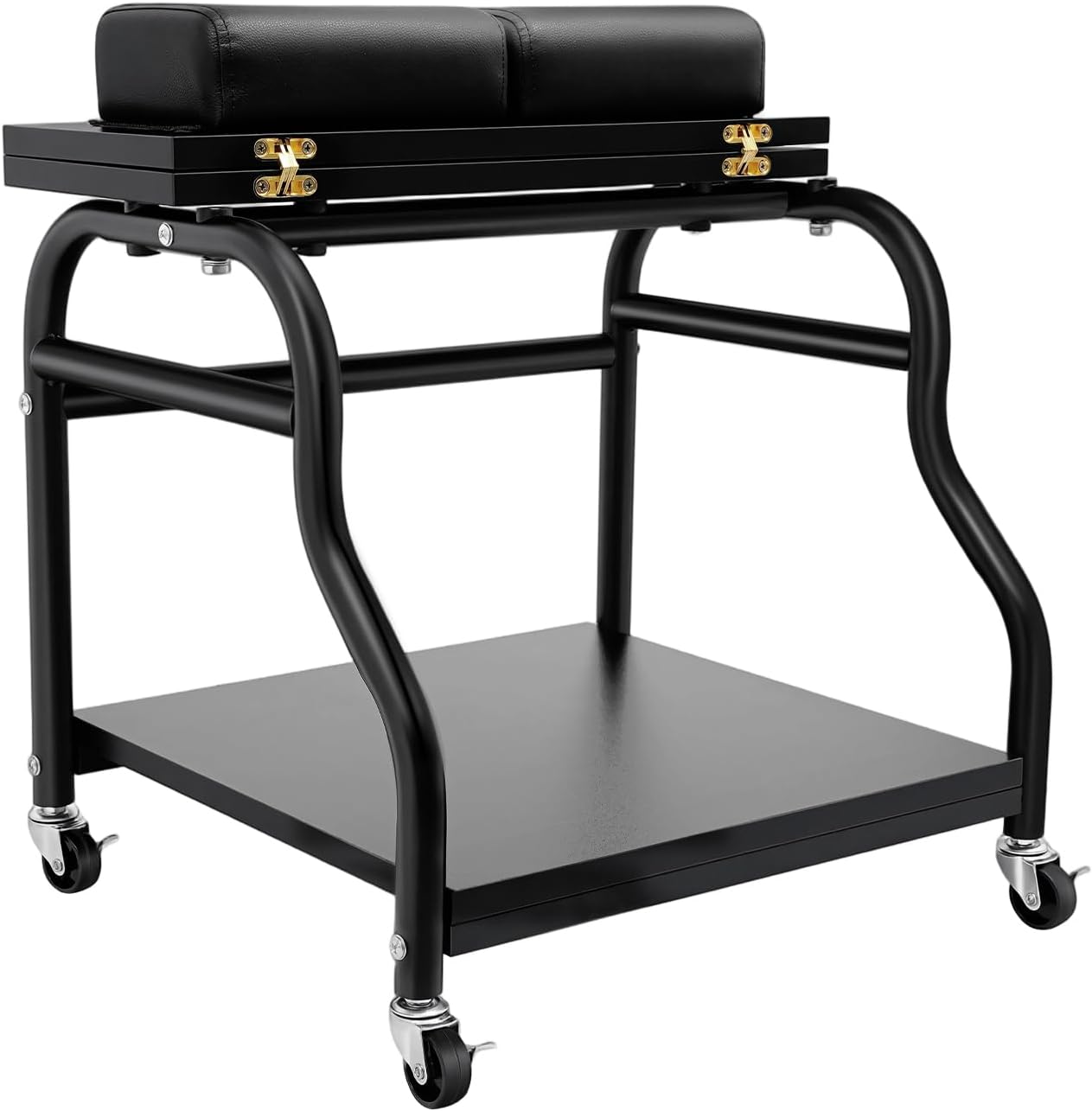 Pedicure Cart Foot Bath Trolley Portable Salon Nail Esthetician Rolling Cart with Wheels, Portable Pedicure Station for Beauty Salons Massage Spa Home (Black)
