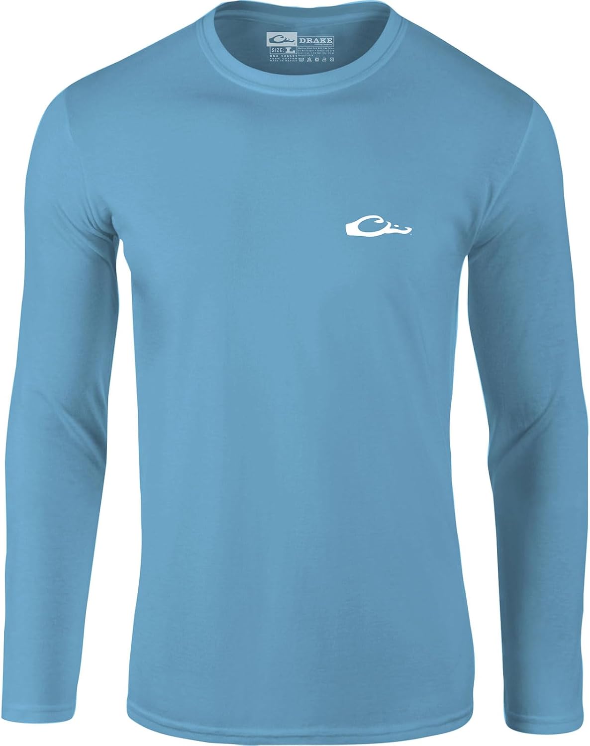 Drake Waterfowl Men's Icon Long Sleeve Logo T-Shirt - Lightweight Soft Breathable Crew Neck Quick-Dry Moisture-Wicking Tee