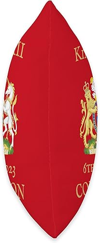 Miniatura 2 de KING CHARLES III, GREAT BRITISH MONARCH, UK ROYAL King Charles III 2023 Coronation, cojín de escudo real británico, 16 x 16 pulgadas, multicolor