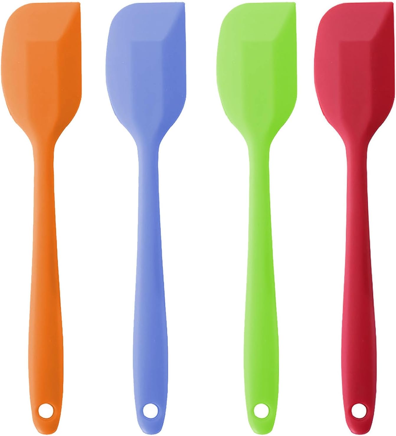 4 PCS,11 Inch Silicone Spatulas Large Rubber Spatula Baking Spatula Mixing Tool for Nonstick Cookware, Cooking (Red&Orange&Green&Bue)