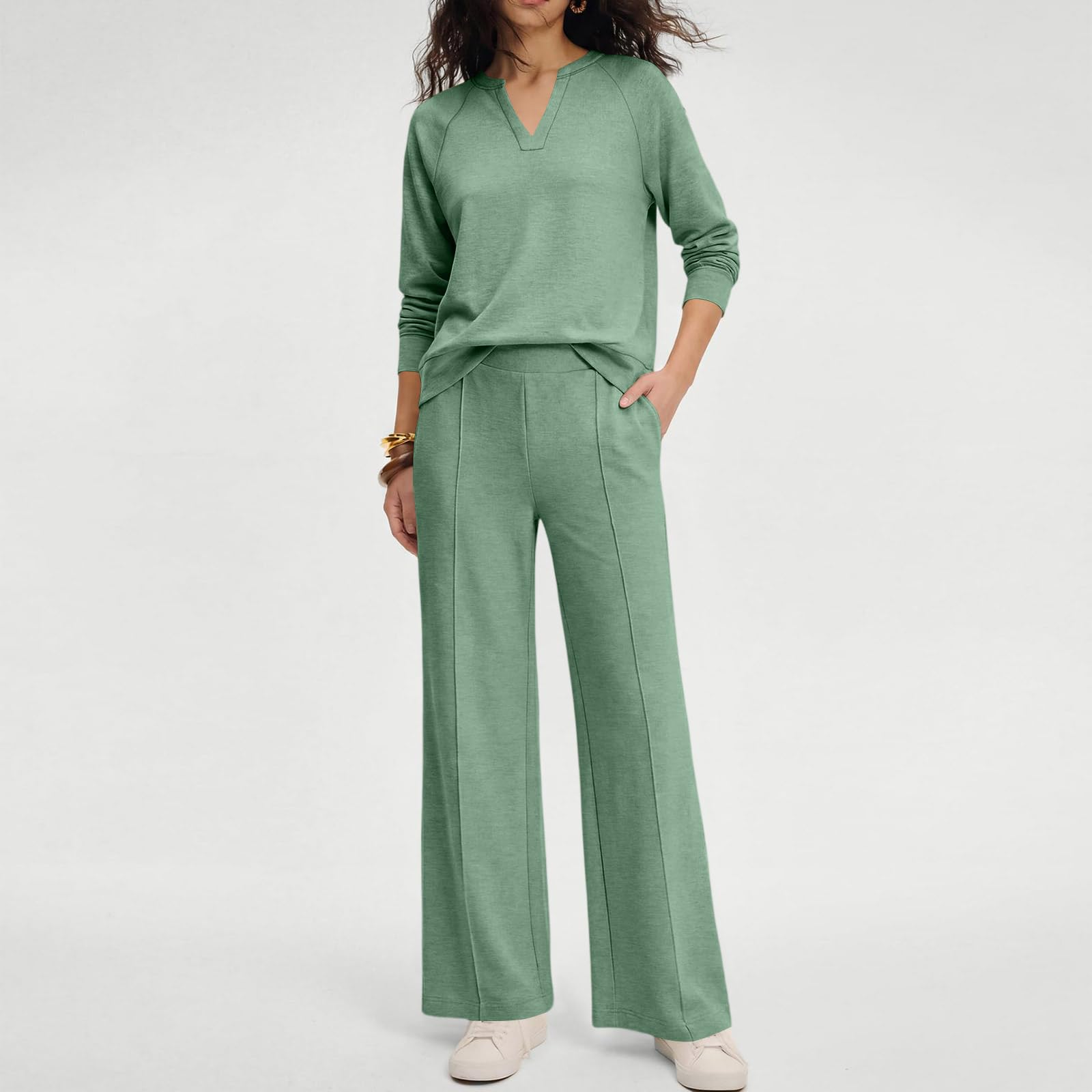 Ropa Deportiva Mujer Curvy Conjunto con Manga Larga y Pantalones