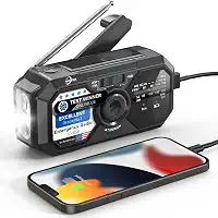 Rádio meteorológico de emergência, rádios portáteis AM FM NOAA com alarme SOS de manivela, bolso de 3500 mAh, suprimentos de emergência solar para homens, pequenos equipamentos de sobrevivência para