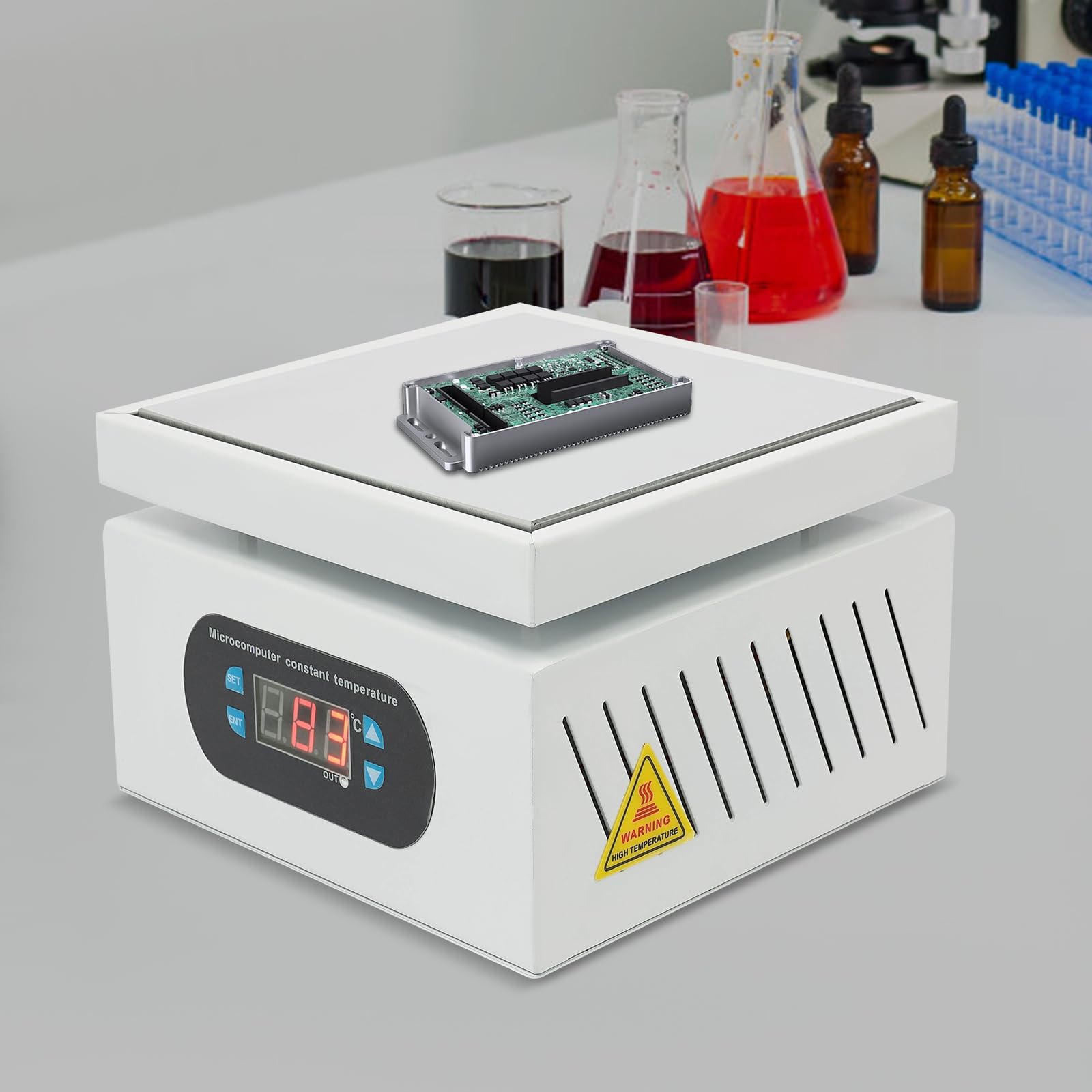 LED-Mikrocomputer Elektrische Heizplatte, Elektrische Löt-Heizplatte 500W, Schweißer-Heizplatte Elektronische Heizplatten für Reparieren Handy-Bildschirmen Temperatur 0-400°C