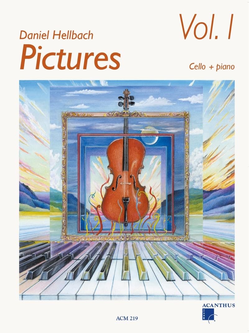 Pictures für Cello und Klavier Band 1 und Band 2 (ACM 219, ACM 229) + Soundman-Notenheft + 2 Pianobleistifte (Starterset)