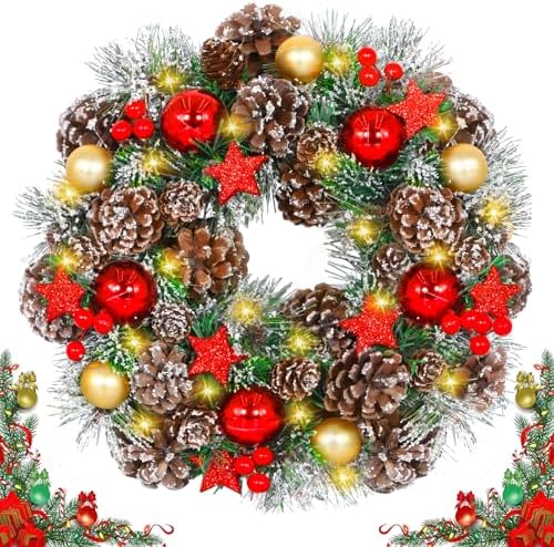 Ghirlanda Natalizia Con Alce In Rattan 35cm – Decorazione Porta Fai Da Te Per Un Natale Caldo E Accogliente