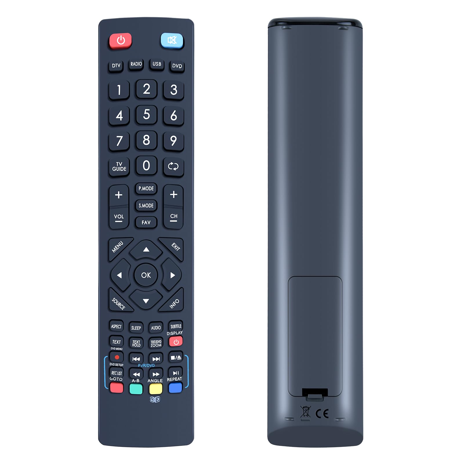 Blaupunkt TV UNF PVR 3D/BLF/RMC/0002 Replaced Remote Control,Compatible With Fhkup/Hkup/ Fhcdup32/146I/147I GB 5B– GW/W BA32P122WBQKUE819/5 W/Hbqku de BA32 M112BBKPE805