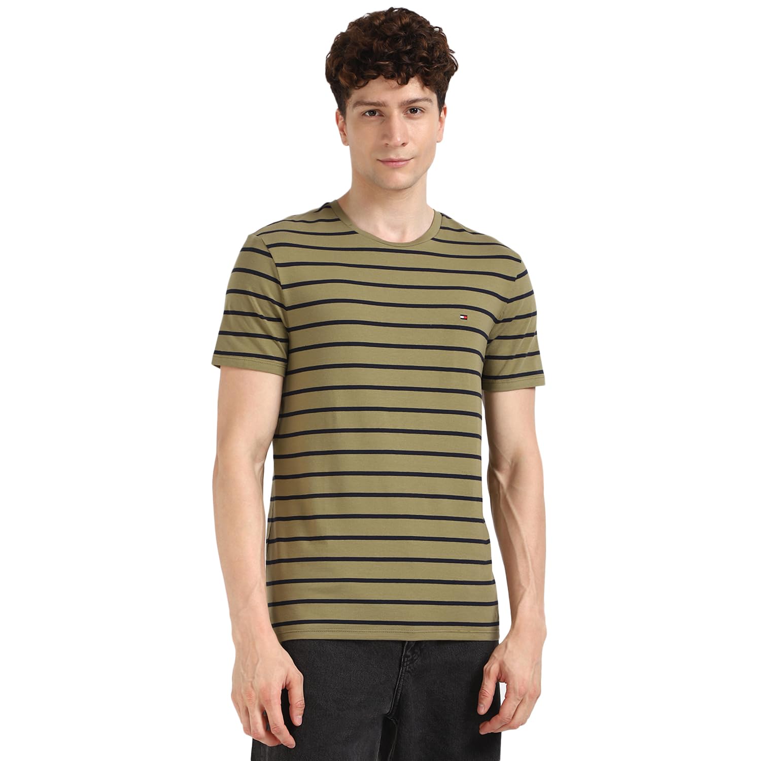 tommy hilfiger Mens Green Color Tshirt (M)-picture-39