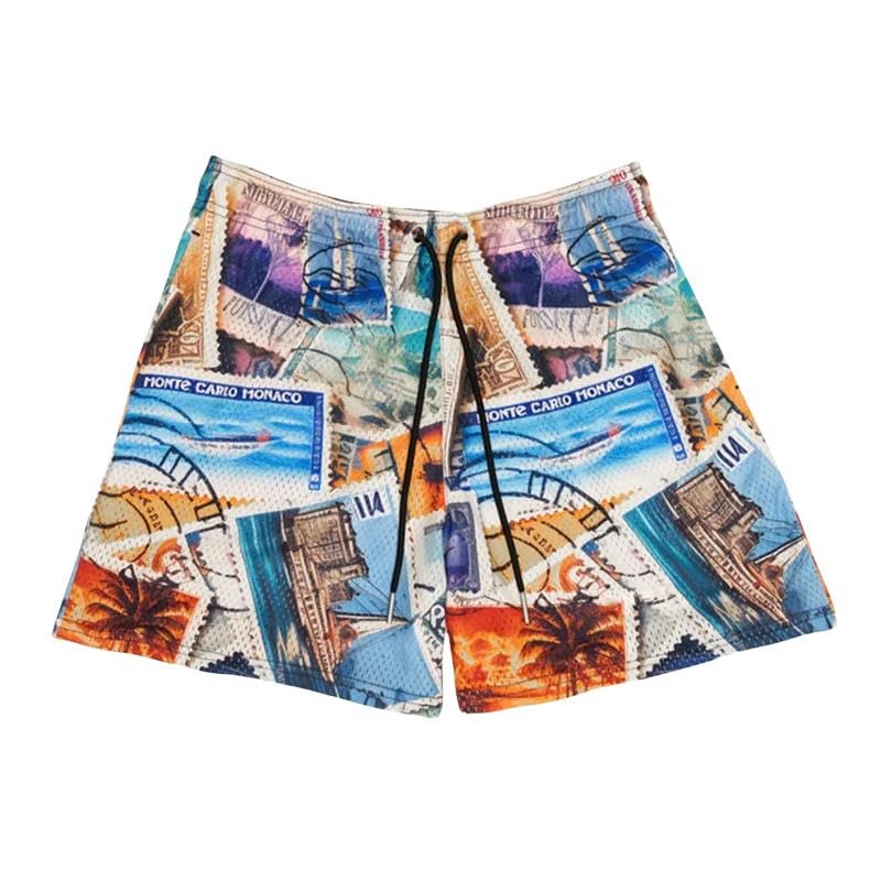 Mens Sports Shorts Running Shorts Sports Basketball Pants Mesh Breathable Beach Pants Men Fitness Quarter Pants