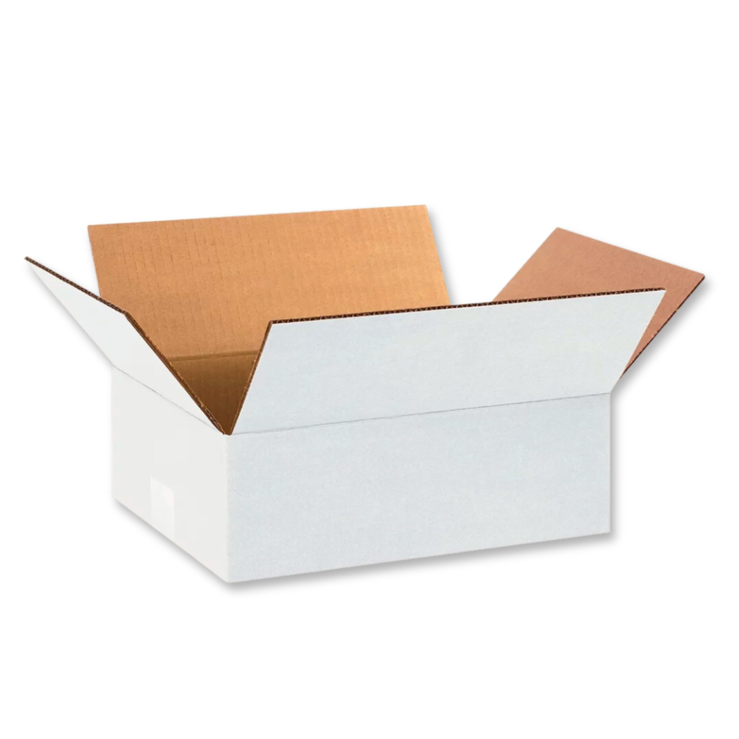 12x9x4 White Shipping Boxes 25 Pack | Small Medium Corrugated Cardboard Box Mailers | USA Made Home Storage and Moving Supplies for Packing