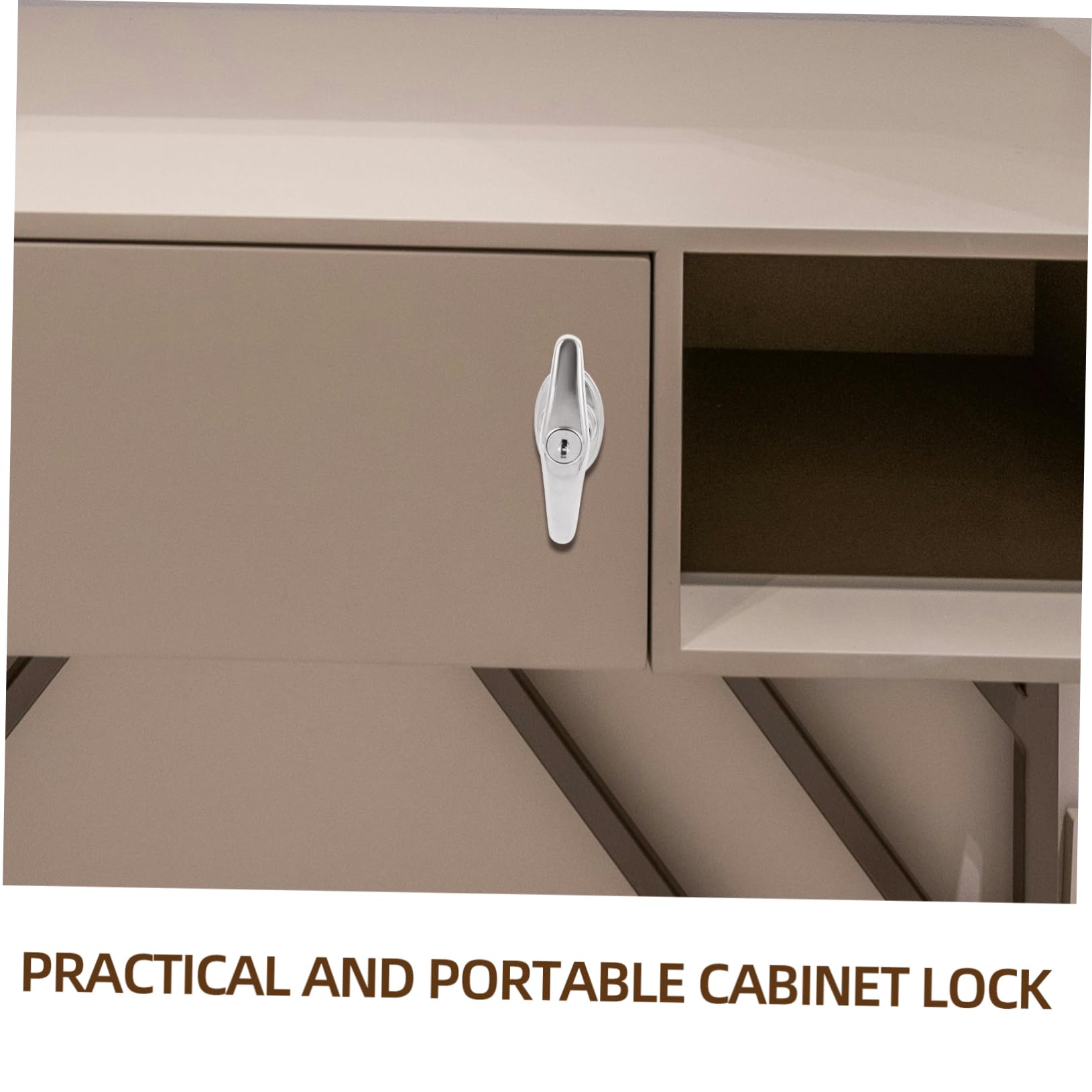 DOITOOL 3 Set Serratura Maniglia Porta Armadio Elettrico Serratura Della Maniglia Della Porta Cassetta Degli Attrezzi Serratura Del Cassetto Chiavistelli Chiave Kit Silver Lega Di Zinco