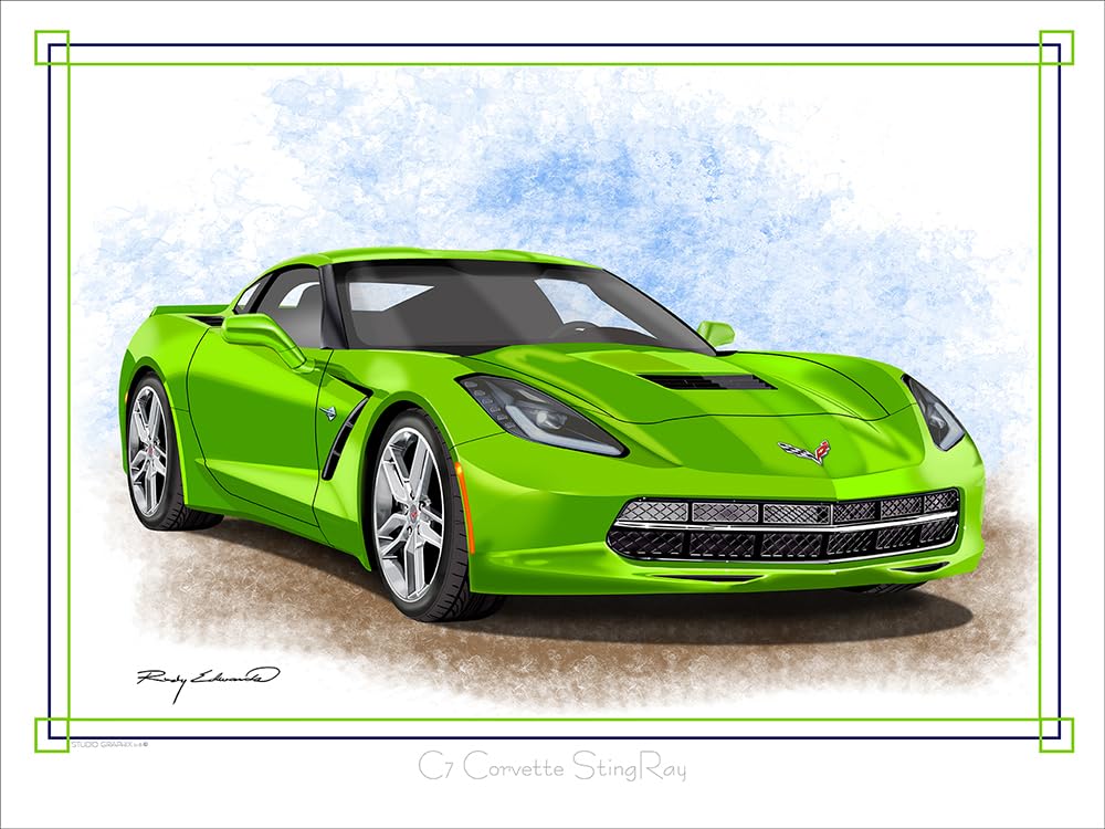 原画Chevrolet Corvette Stingray & Talopyon Amazon.com: Studio 21 Graphix C7 Chevrolet Corvette Stingray