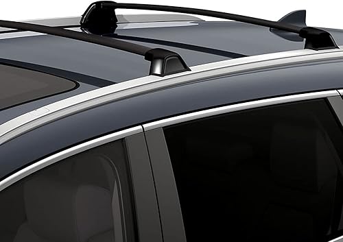 Miniatura 2 de Spec-D Tuning Soporte de techo de aluminio con barra transversal negra compatible con Honda Crv 2017-2019