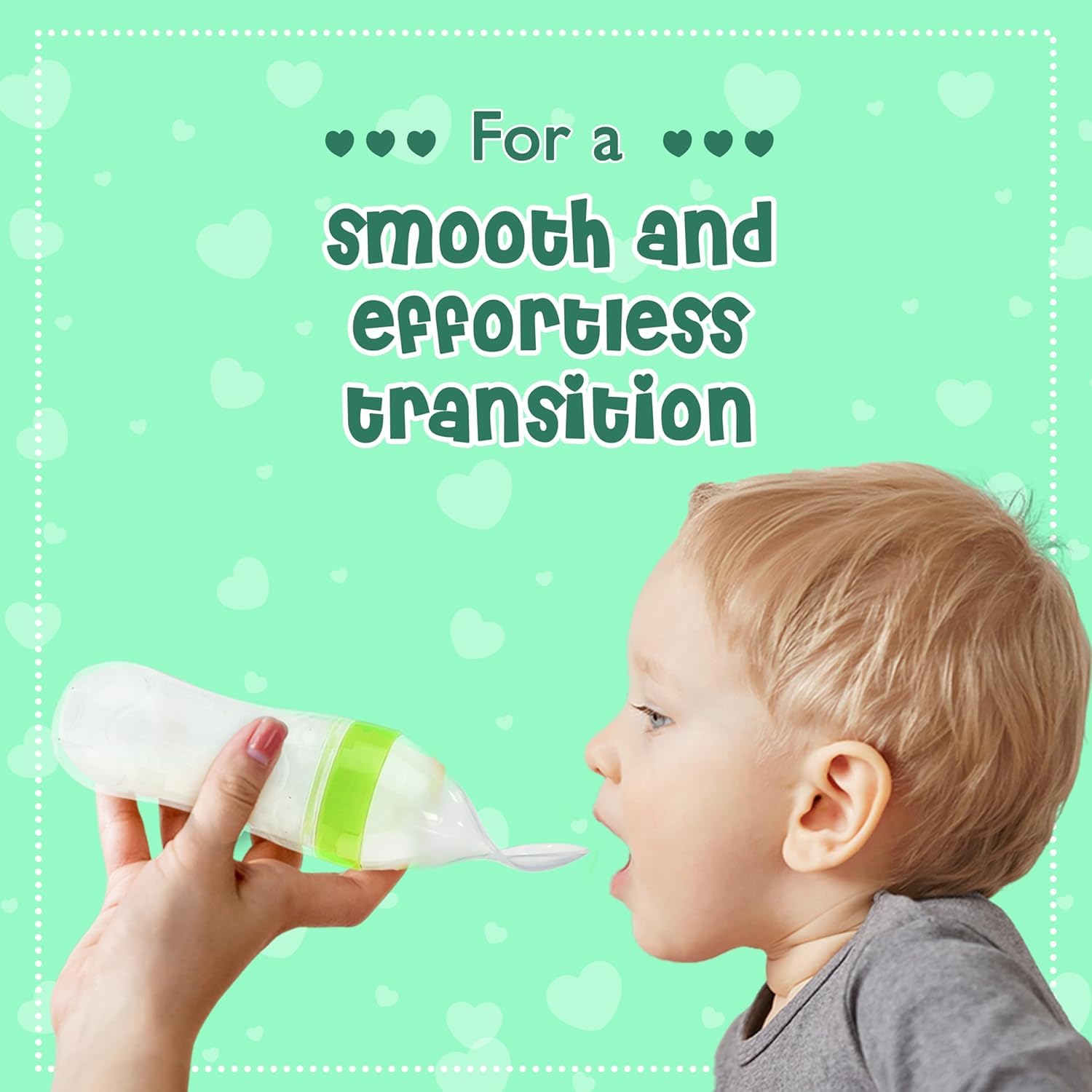 XIIAA Baby Combo Set of-9 Items [Steel Bottle,Bottle Cover,Silicone Spoon,Silicone Food Feeder,Fruit Feeder,Finger Toothbrush,TEETHER,NOSAL and BIB] (Green) - Image 4 thumbnail