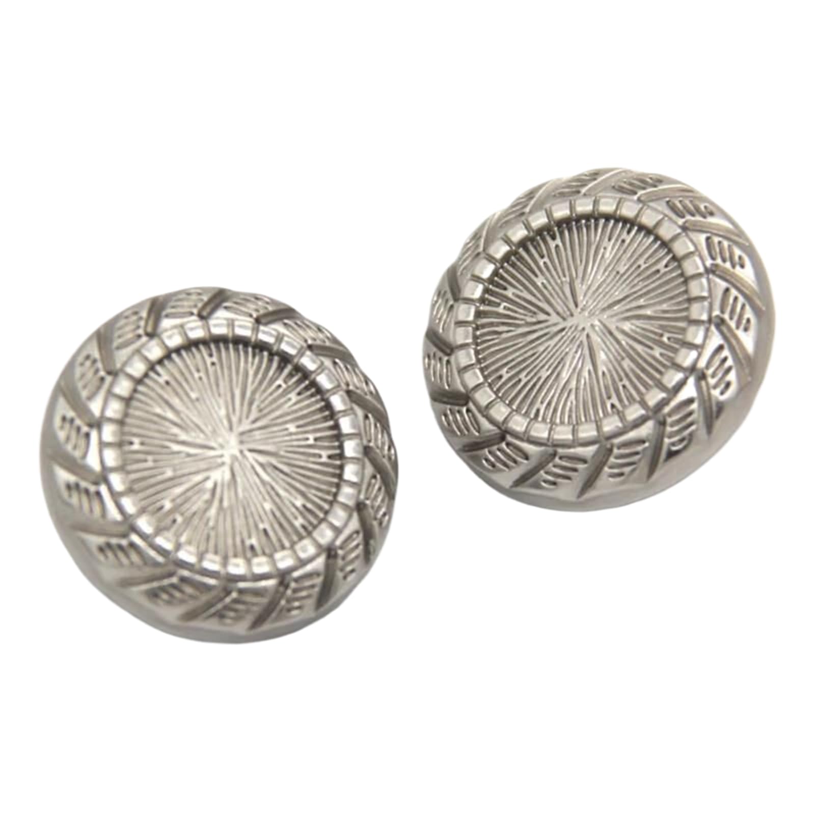 Retro Round Gold Metal Buttons for Clothes Antique Women Coat Suit Blazer White Bronze Buttons, White, 18mm 6pcs