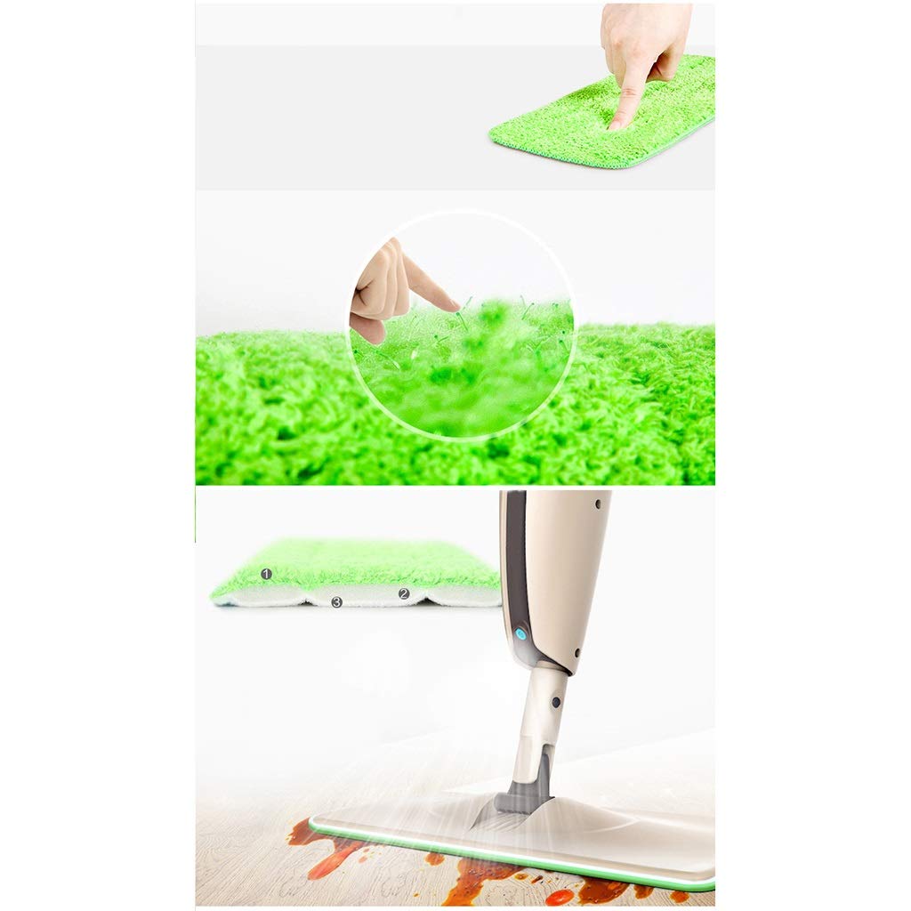 DWW Fregona en Spray, fregona de Microfibra para Pisos de Madera Dura - Artefacto Perezoso para la Limpieza de Pisos en húmedo o en seco (Color : Gray)