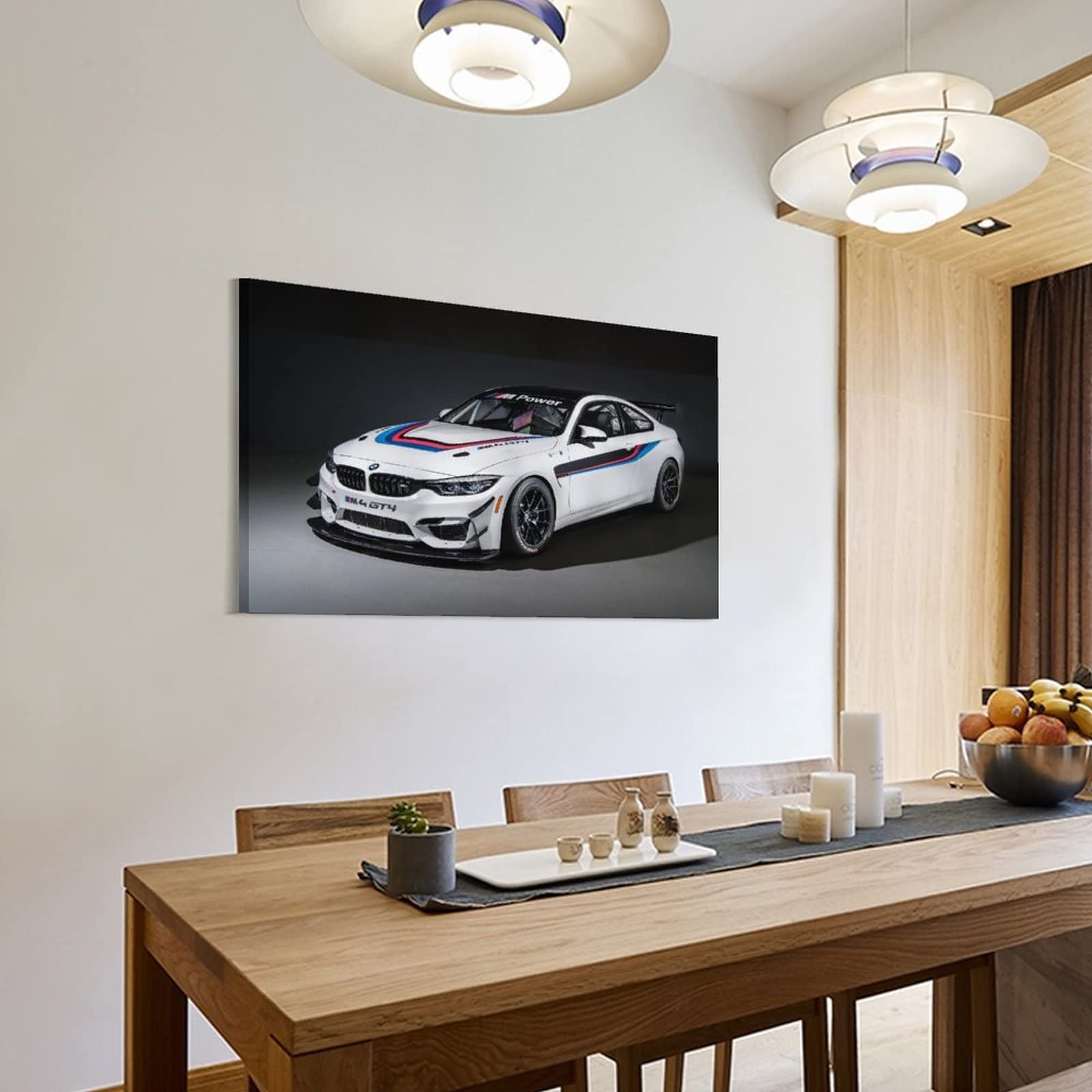 Poster Toile BMW M4 GT - Vue Avant, Impression D'art Pour Déco Murale, 5 Pièces